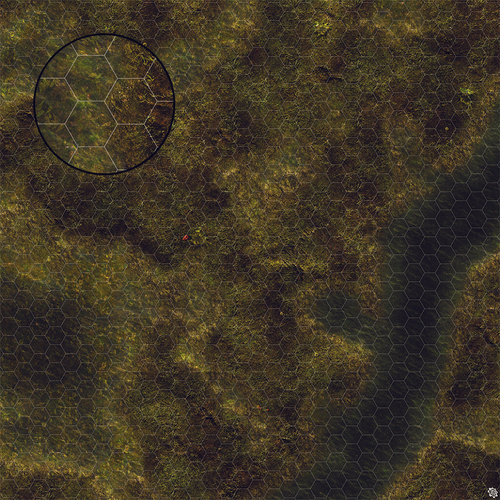 Swamplands Bog Play Mat - Premium Tabletop Wargaming Surface by Mats by Mars