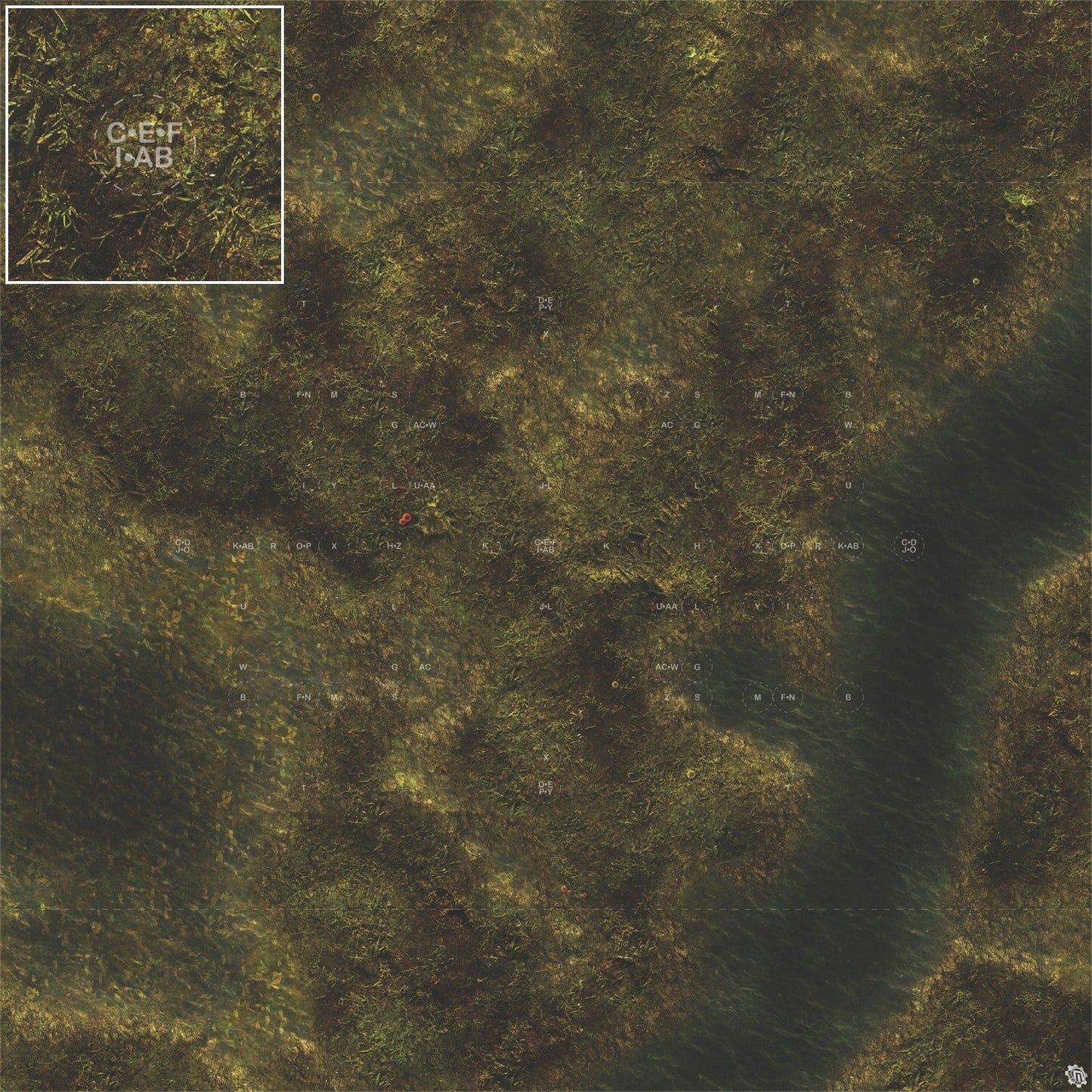 Swamplands Bog Play Mat - Premium Tabletop Wargaming Surface by Mats by Mars