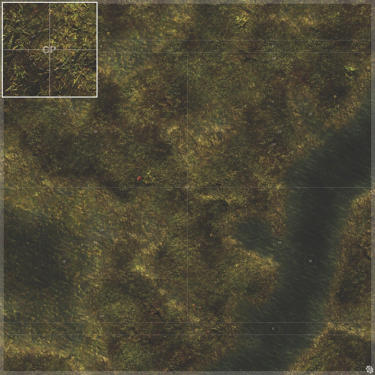 Swamplands Bog Play Mat - Premium Tabletop Wargaming Surface by Mats by Mars