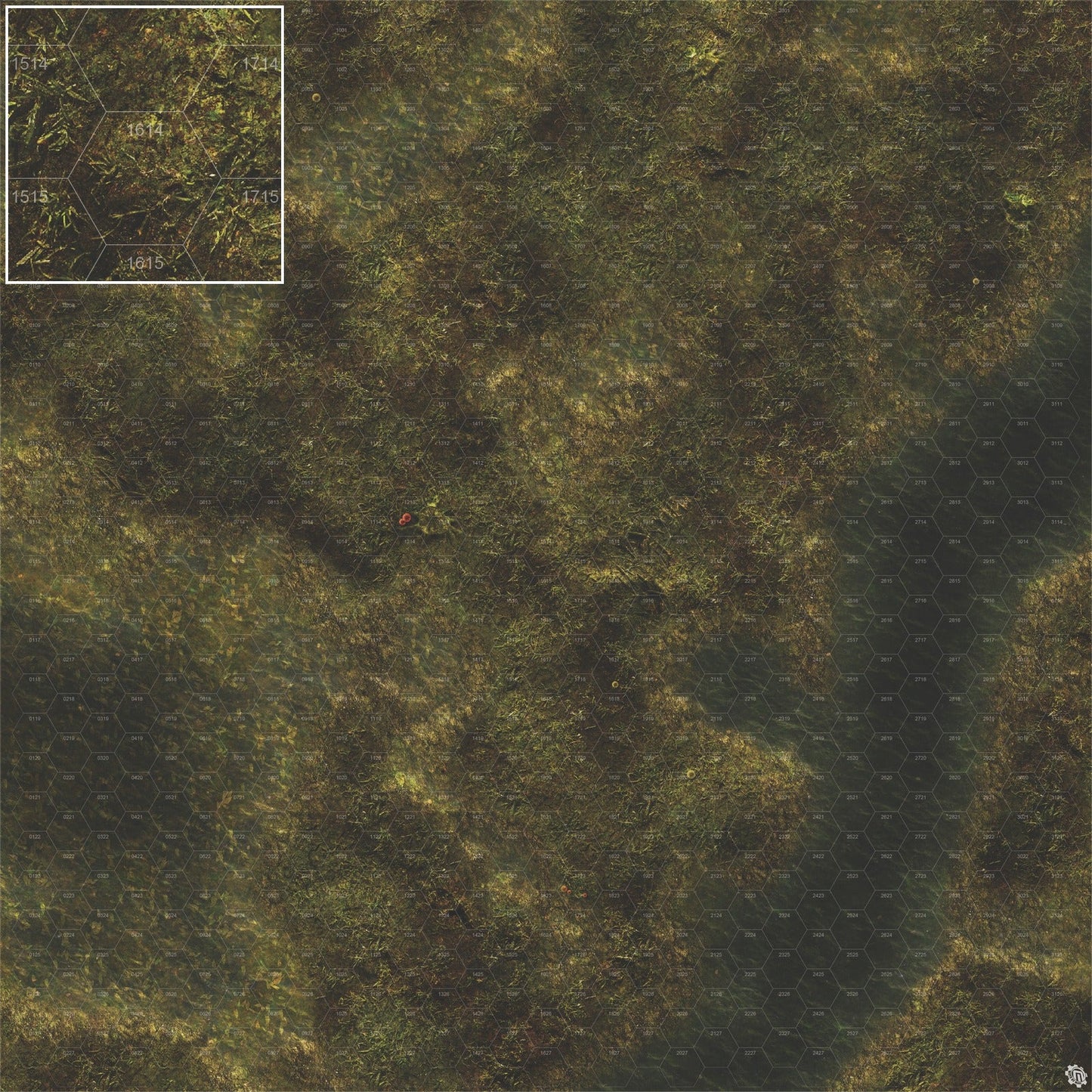 Swamplands Bog Play Mat - Premium Tabletop Wargaming Surface by Mats by Mars