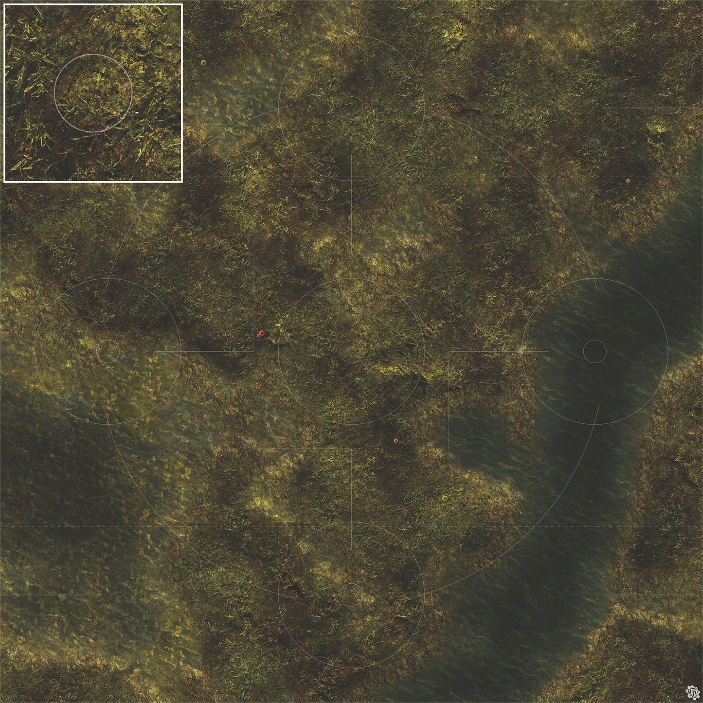 Swamplands Bog Play Mat - Premium Tabletop Wargaming Surface by Mats by Mars