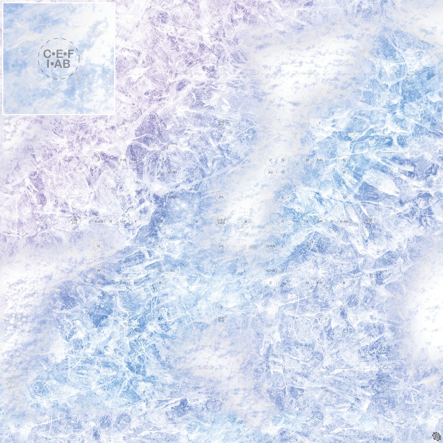 Mats by Mars: Frozen Lake Tabletop Wargaming Play Mat