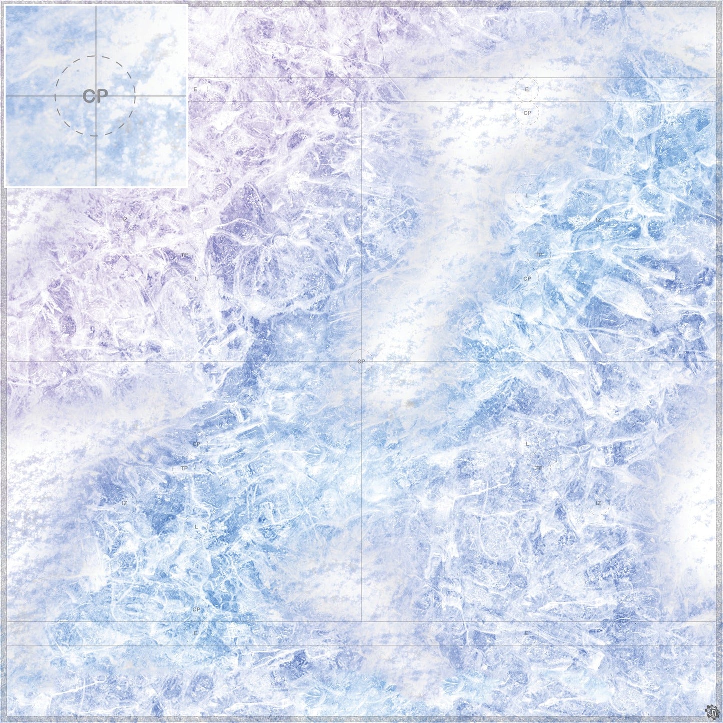 Mats by Mars: Frozen Lake Tabletop Wargaming Play Mat