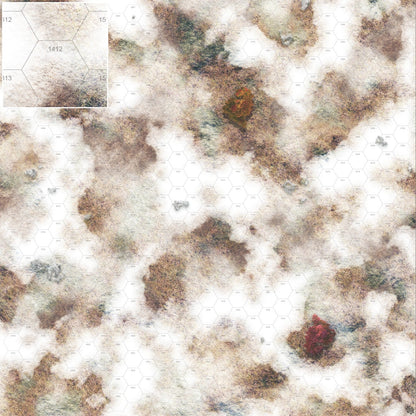 Mats by Mars: Snowy Tundra Tabletop Wargaming Play Mat