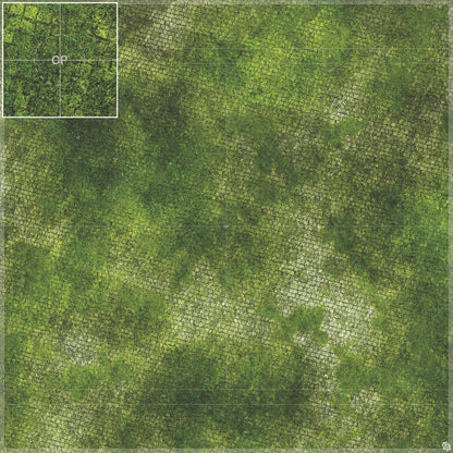Mats by Mars: Overgrown Cobbles Tabletop Wargaming Play Mat