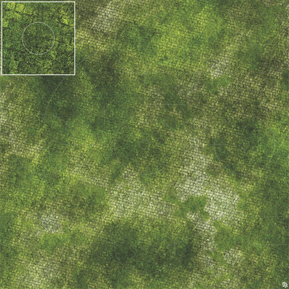 Mats by Mars: Overgrown Cobbles Tabletop Wargaming Play Mat
