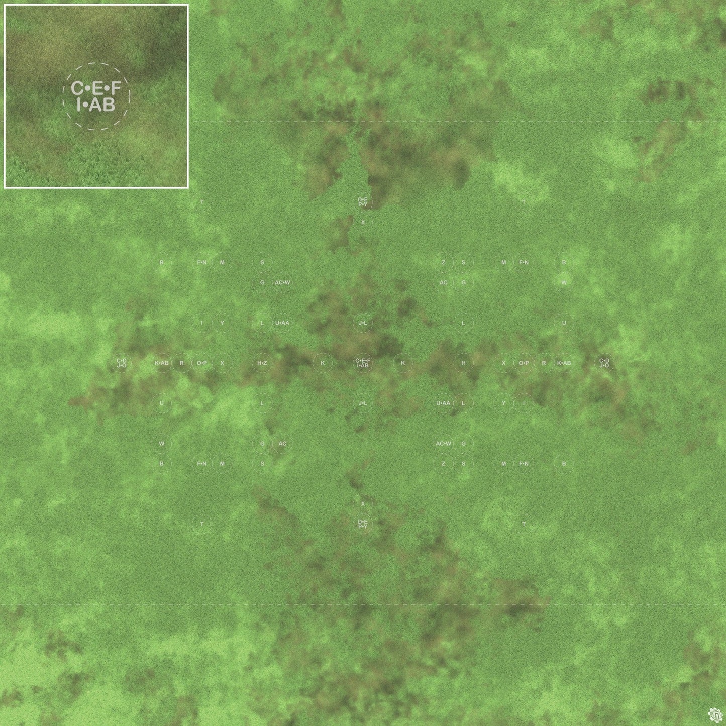 Mats by Mars: Verdant Fields Tabletop Wargaming Play Mat