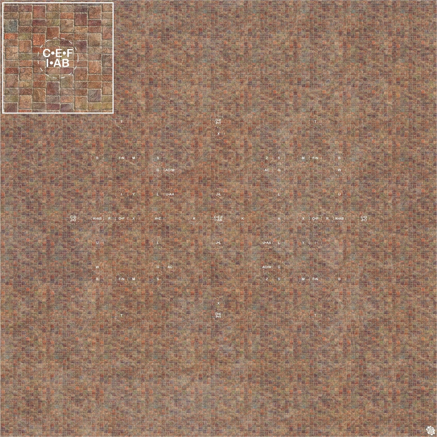 Mats by Mars: Sett in Stone (Red) Tabletop Wargaming Play Mat