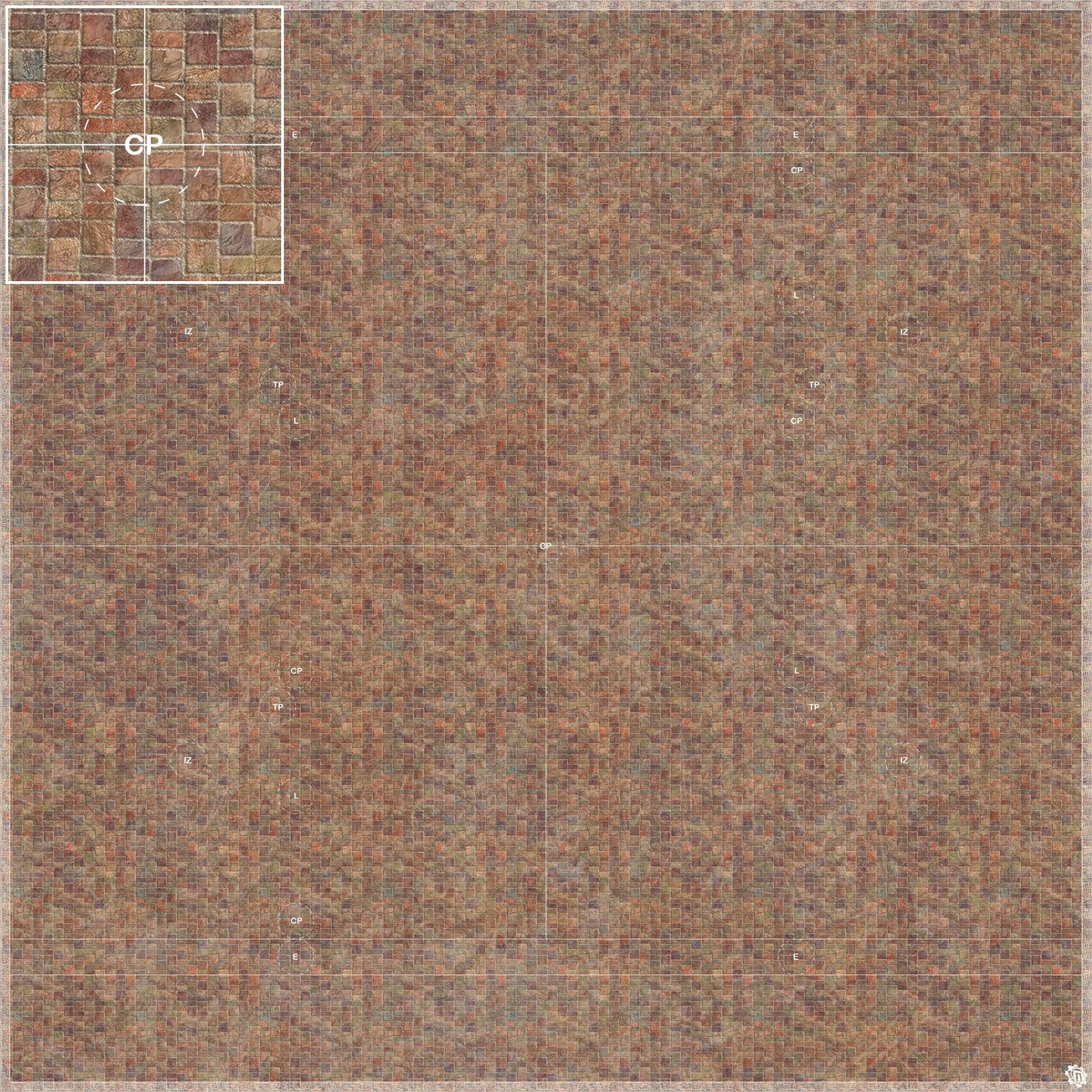 Mats by Mars: Sett in Stone (Red) Tabletop Wargaming Play Mat