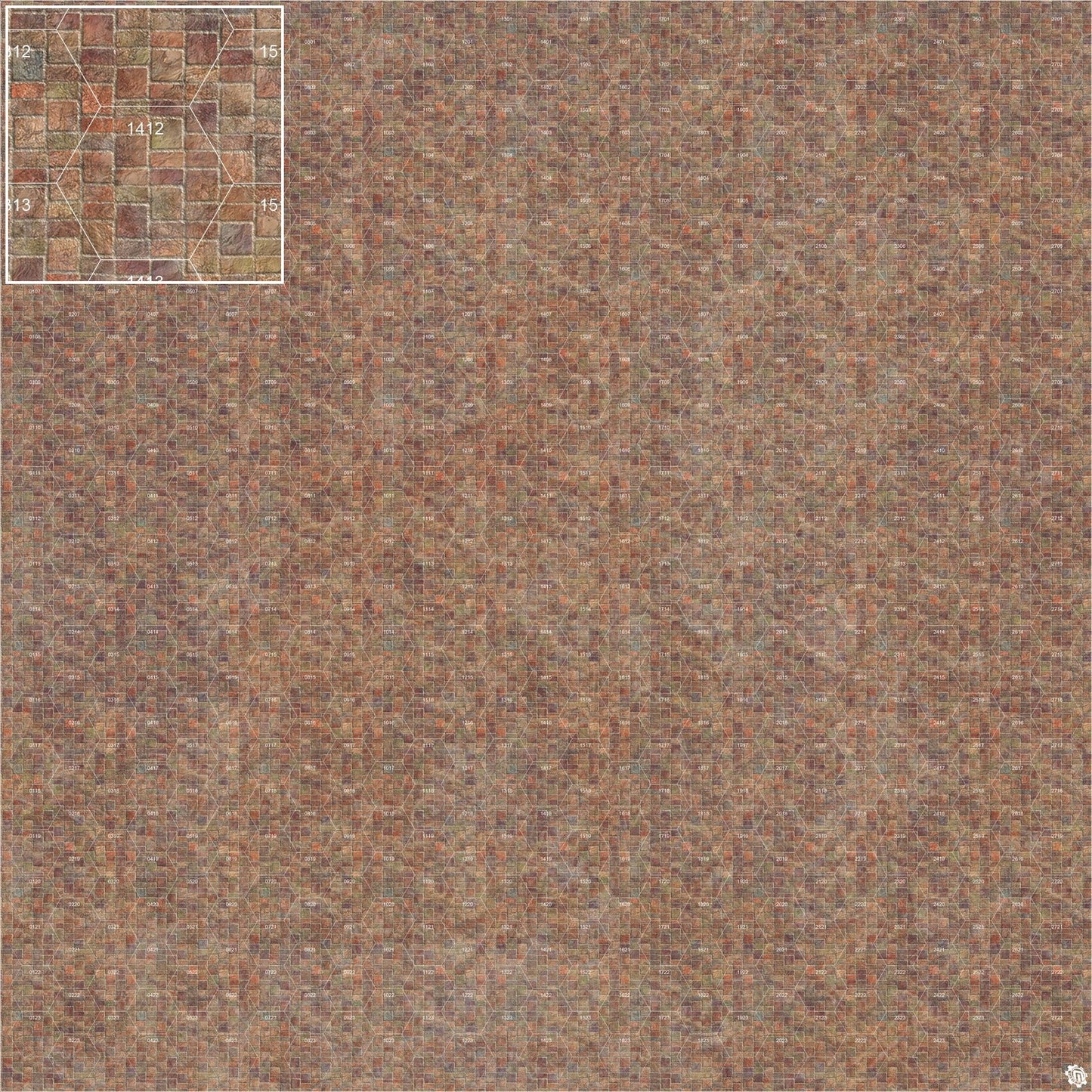 Mats by Mars: Sett in Stone (Red) Tabletop Wargaming Play Mat