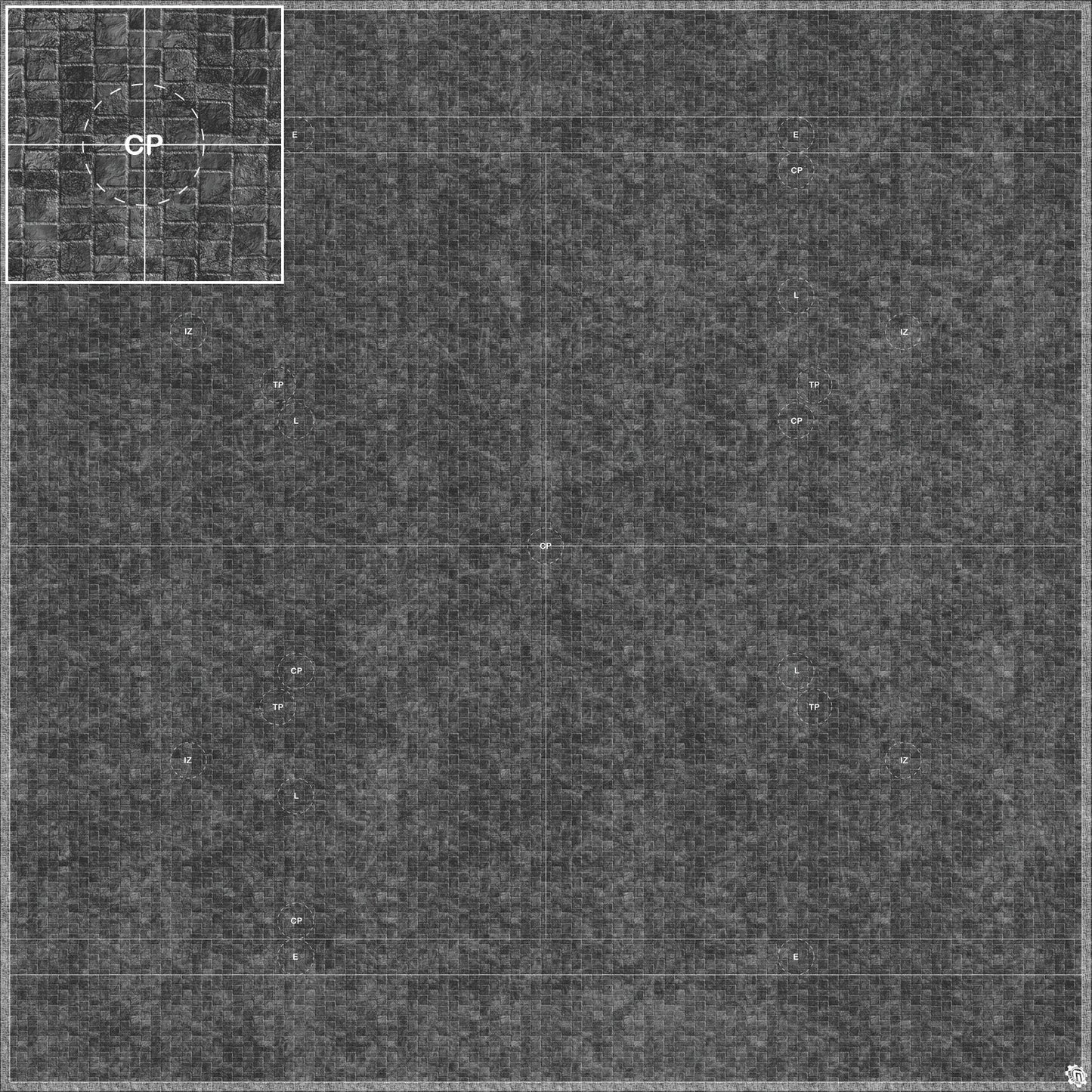 Mats by Mars: Sett in Stone (Grey) Tabletop Wargaming Play Mat