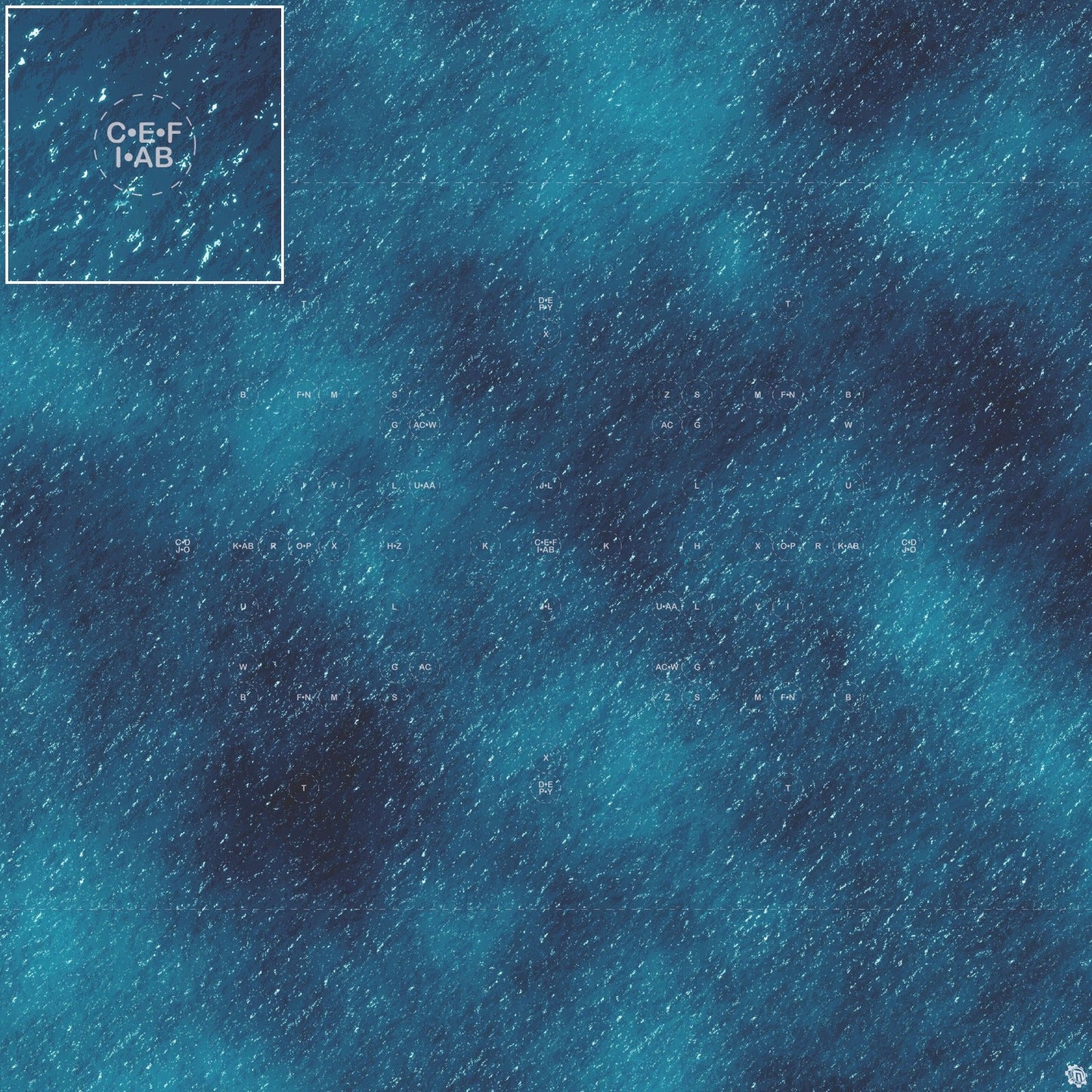 Dark Caribbean Tropical Play Mat - Premium Tabletop Wargaming Surface by Mats by Mars