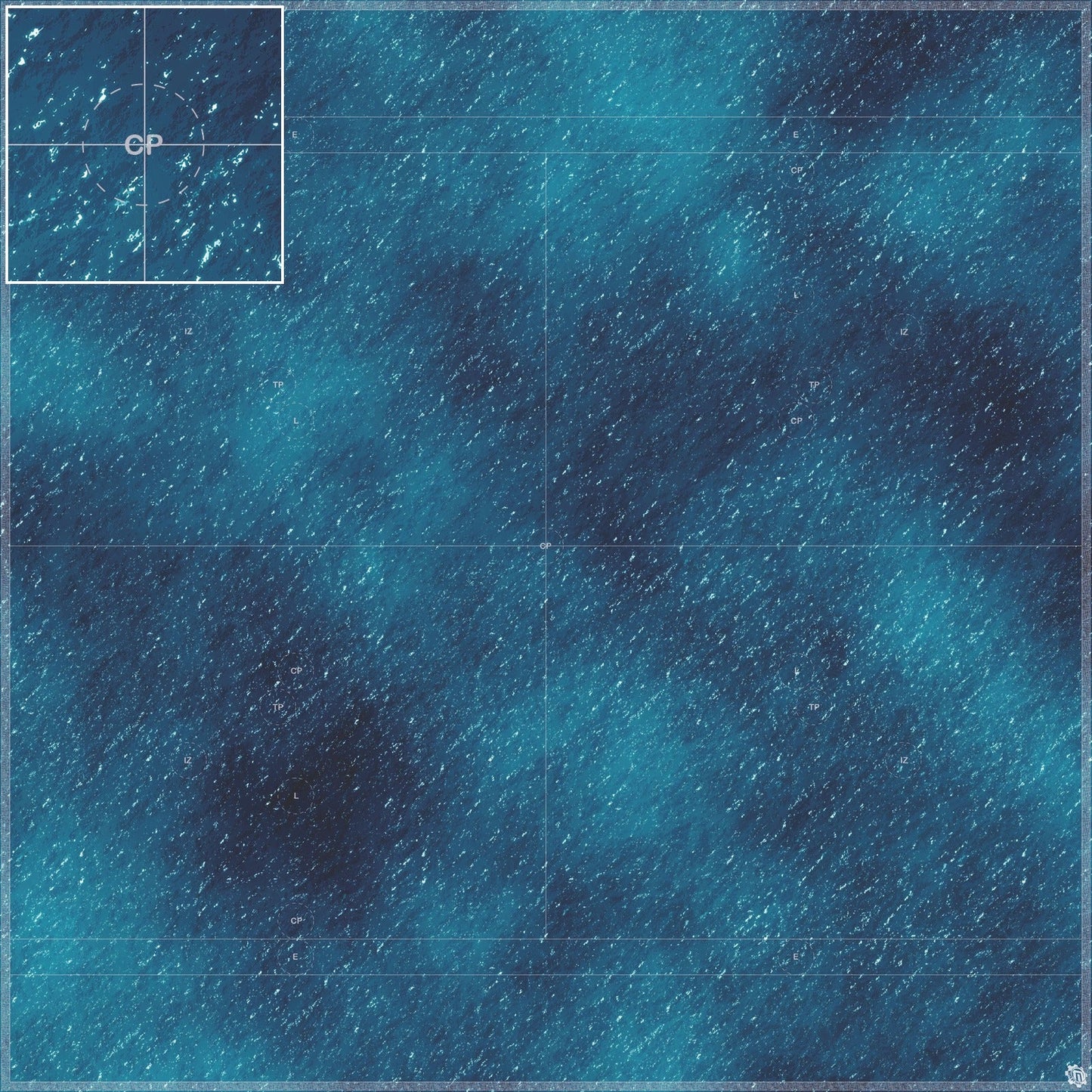 Dark Caribbean Tropical Play Mat - Premium Tabletop Wargaming Surface by Mats by Mars