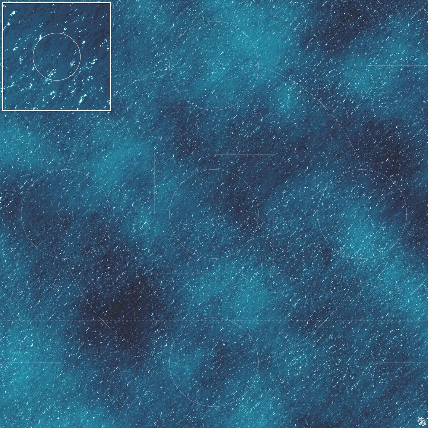 Dark Caribbean Tropical Play Mat - Premium Tabletop Wargaming Surface by Mats by Mars
