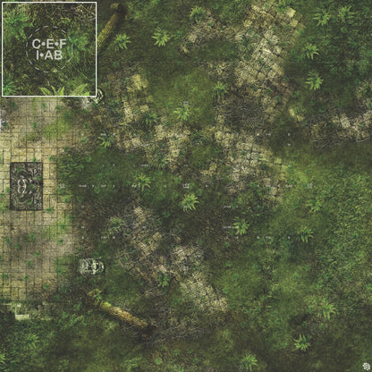 Mats by Mars: Forgotten Temple (Altar) Tabletop Wargaming Play Mat