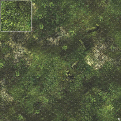 Mats by Mars: Forgotten Temple (Plaza) Tabletop Wargaming Play Mat