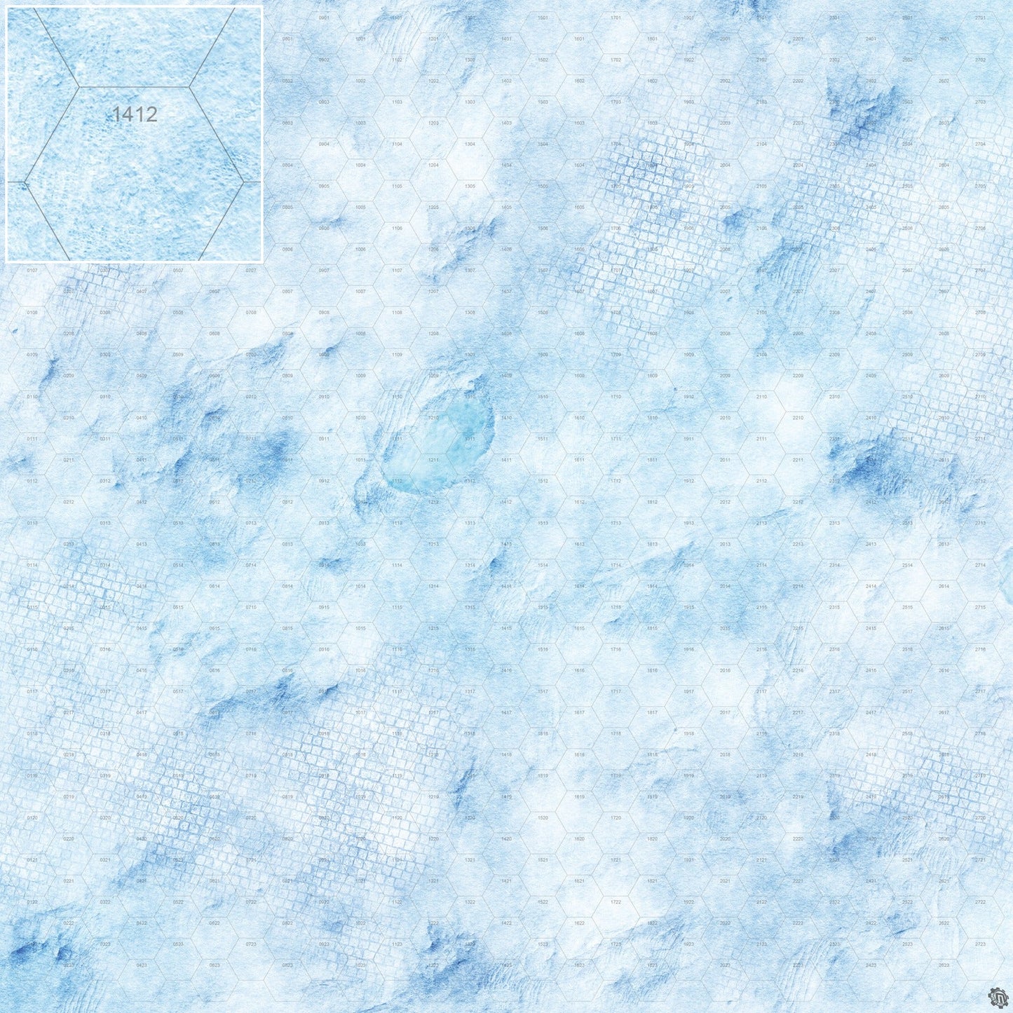 Mats by Mars: Frosty Cobbles Tabletop Wargaming Play Mat