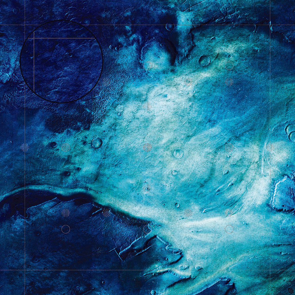 Rimecrust Frozen Tundra Play Mat - Premium Tabletop Wargaming Surface by Mats by Mars
