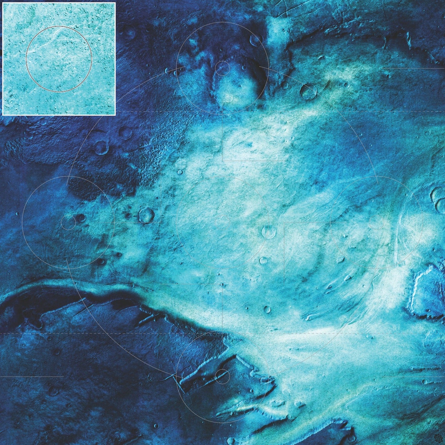 Rimecrust Frozen Tundra Play Mat - Premium Tabletop Wargaming Surface by Mats by Mars