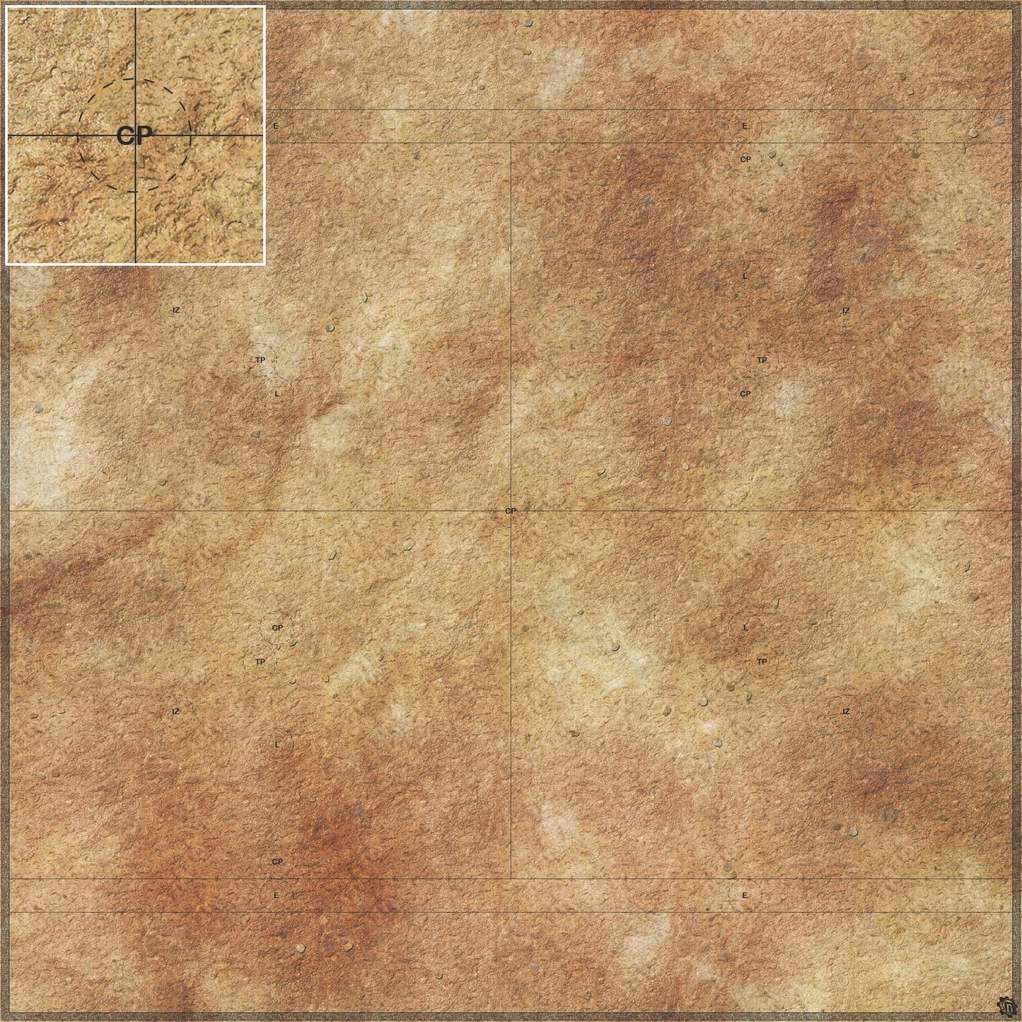 Swallowing Sand Desert Play Mat - Premium Tabletop Wargaming Surface by Mats by Mars
