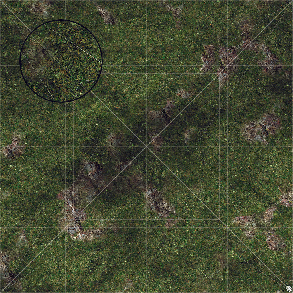 Mats by Mars: Green Hills Tabletop Wargaming Play Mat - Premium Gaming Surface