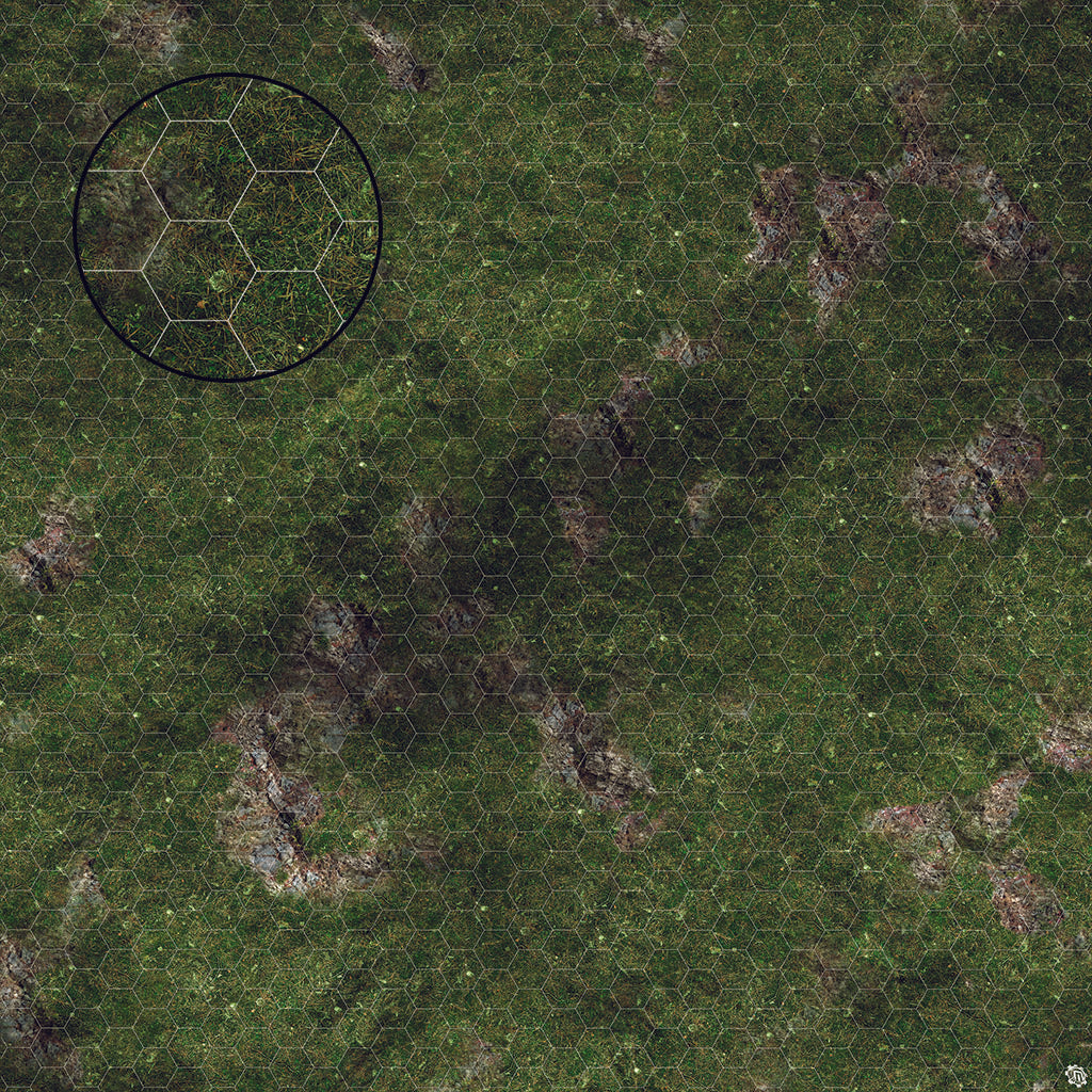 Mats by Mars: Green Hills Tabletop Wargaming Play Mat - Premium Gaming Surface