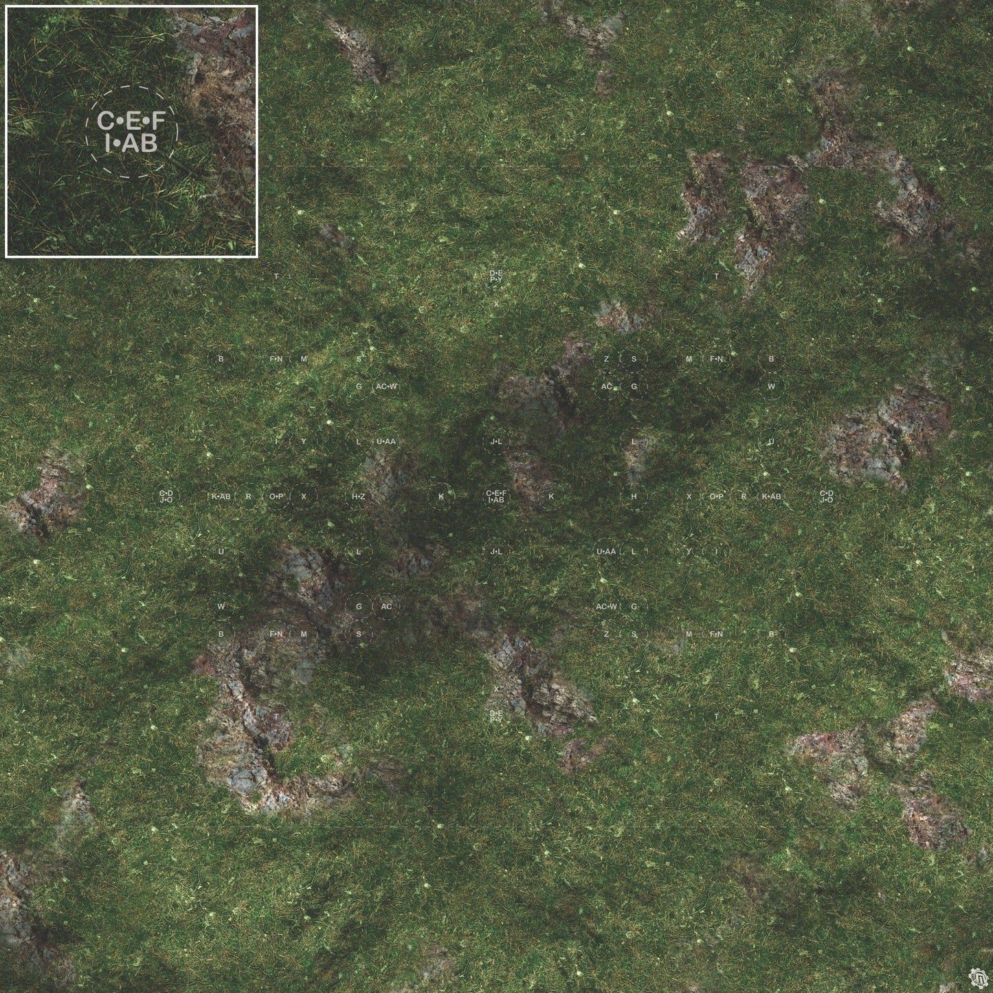 Mats by Mars: Green Hills Tabletop Wargaming Play Mat - Premium Gaming Surface