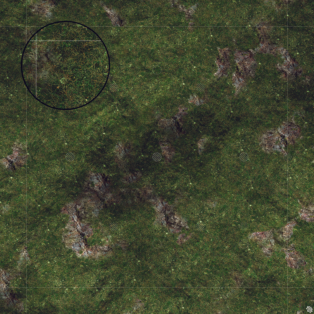 Mats by Mars: Green Hills Tabletop Wargaming Play Mat - Premium Gaming Surface