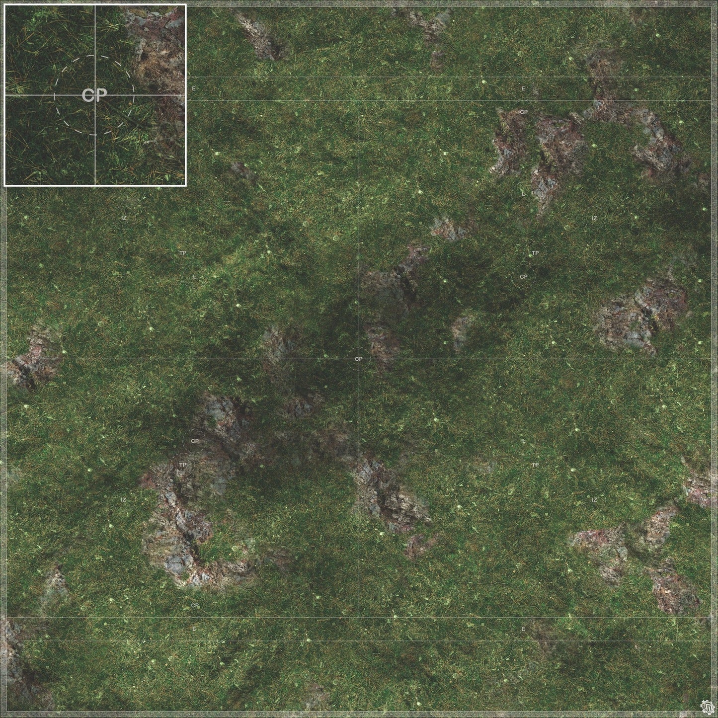 Mats by Mars: Green Hills Tabletop Wargaming Play Mat - Premium Gaming Surface