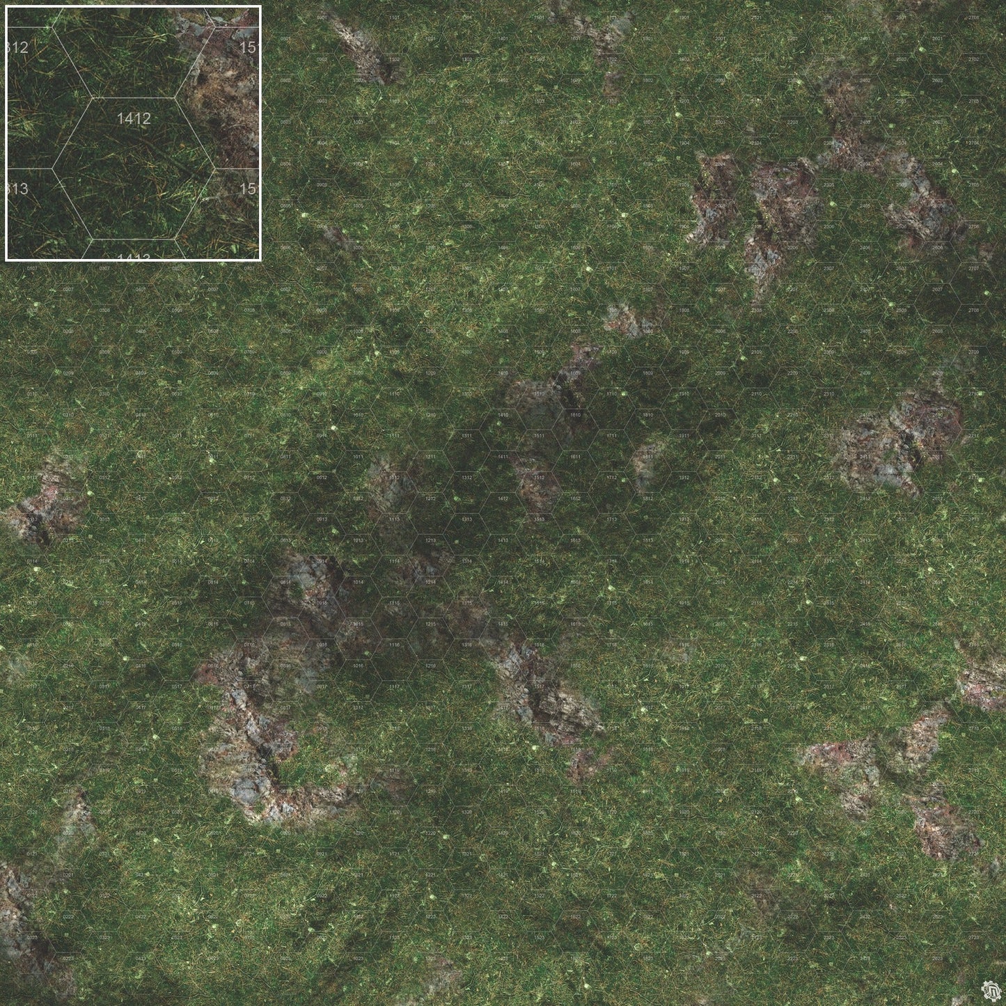 Mats by Mars: Green Hills Tabletop Wargaming Play Mat - Premium Gaming Surface