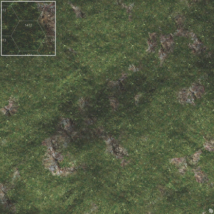 Mats by Mars: Green Hills Tabletop Wargaming Play Mat - Premium Gaming Surface