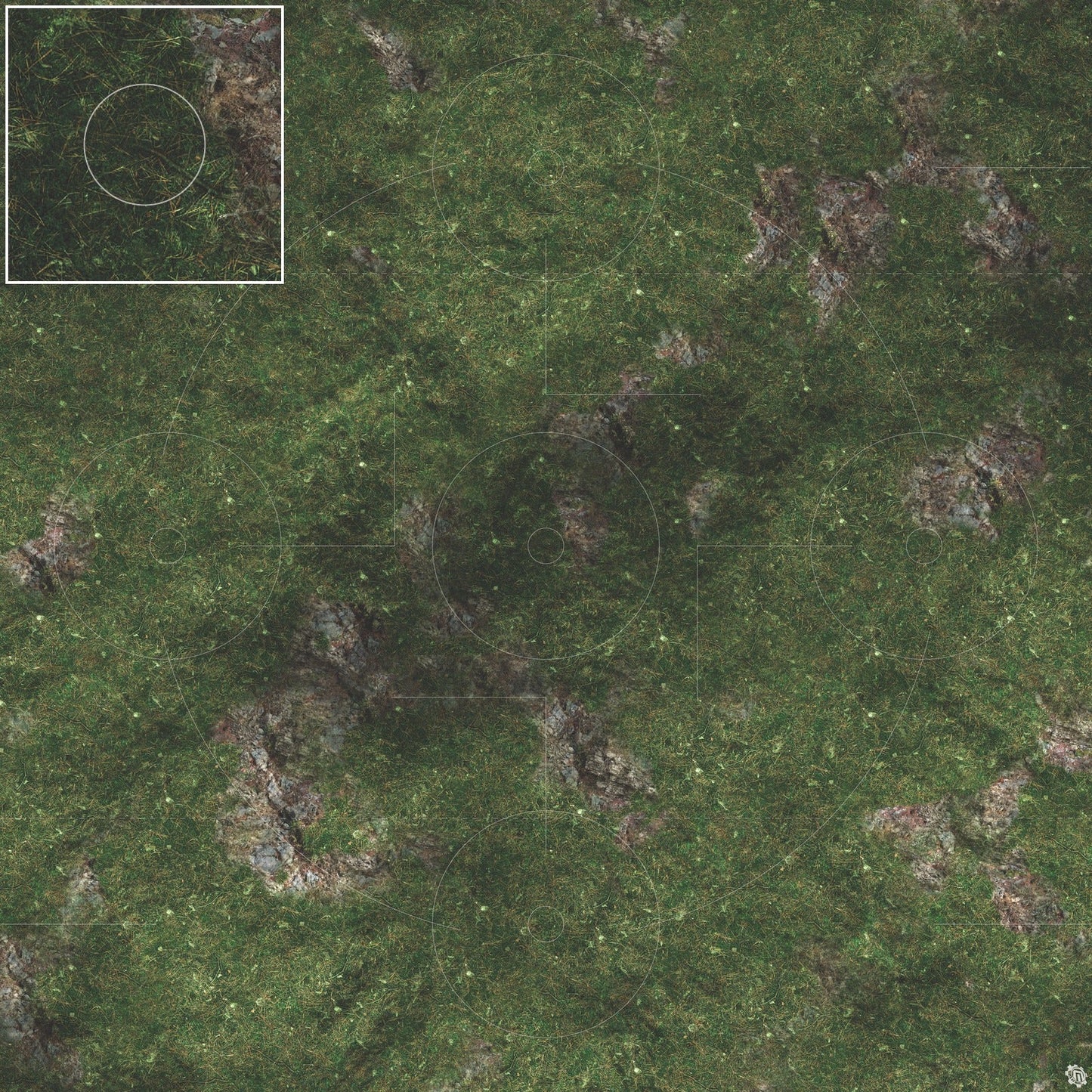 Mats by Mars: Green Hills Tabletop Wargaming Play Mat - Premium Gaming Surface