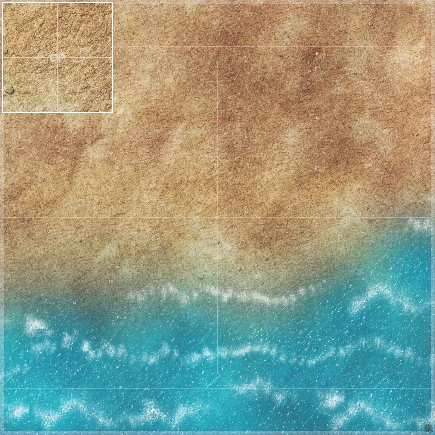 Mats by Mars: Treasure Beach Tabletop Wargaming Play Mat