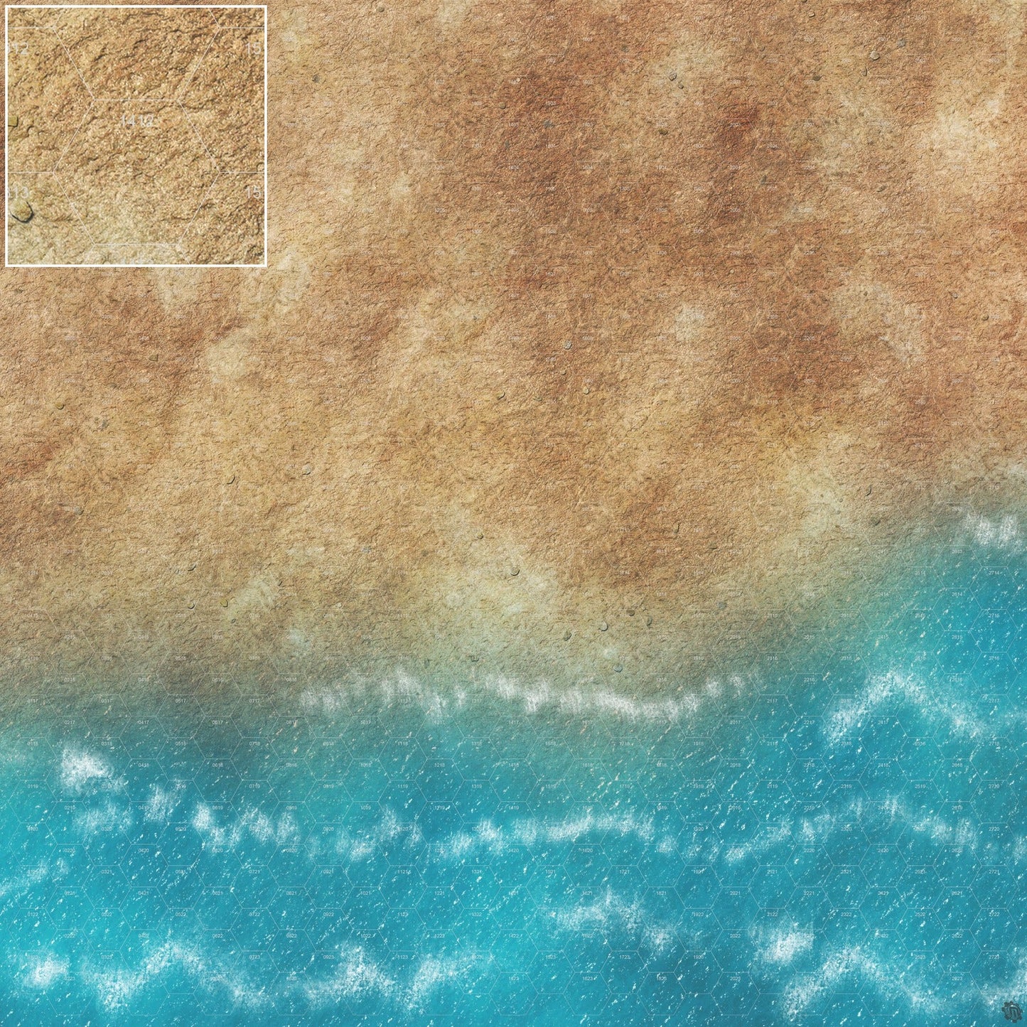 Mats by Mars: Treasure Beach Tabletop Wargaming Play Mat