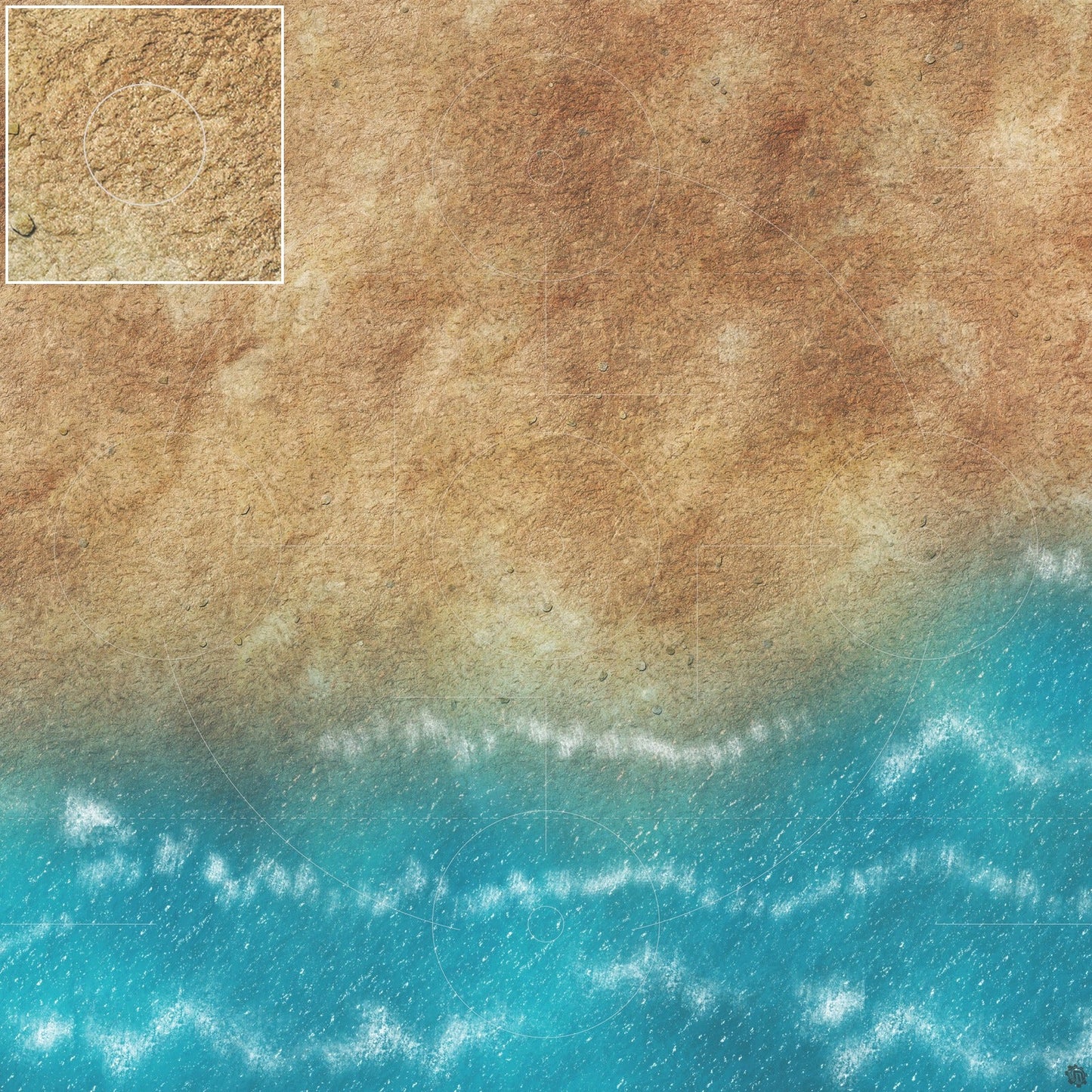 Mats by Mars: Treasure Beach Tabletop Wargaming Play Mat