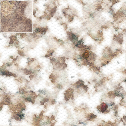Mats by Mars: Snowy Tundra Tabletop Wargaming Play Mat