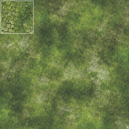 Mats by Mars: Overgrown Cobbles Tabletop Wargaming Play Mat