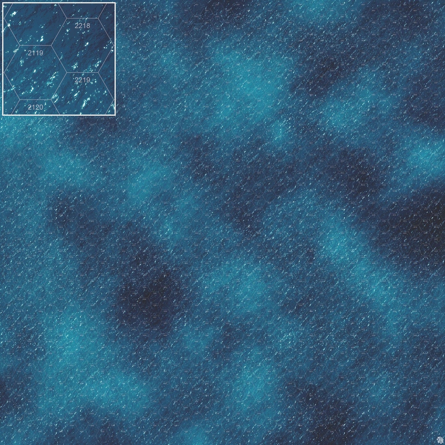 Dark Caribbean Tropical Play Mat - Premium Tabletop Wargaming Surface by Mats by Mars