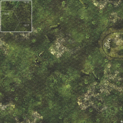 Mats by Mars: Forgotten Temple (Basin) Tabletop Wargaming Play Mat