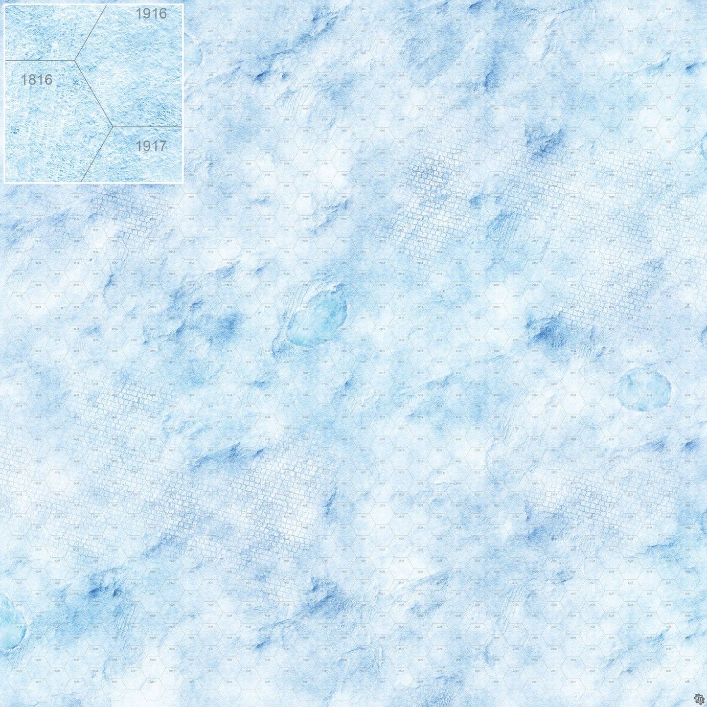 Mats by Mars: Frosty Cobbles Tabletop Wargaming Play Mat