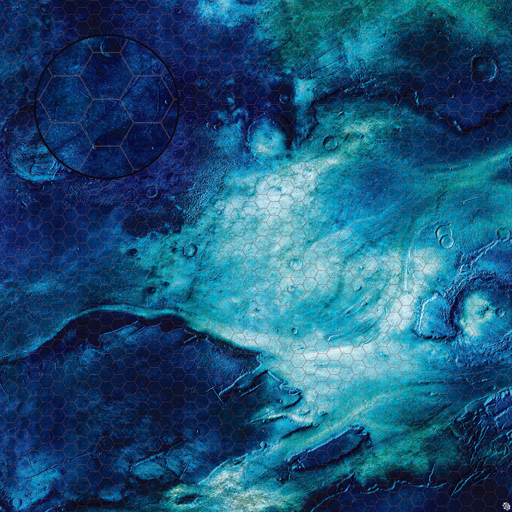 Rimecrust Frozen Tundra Play Mat - Premium Tabletop Wargaming Surface by Mats by Mars