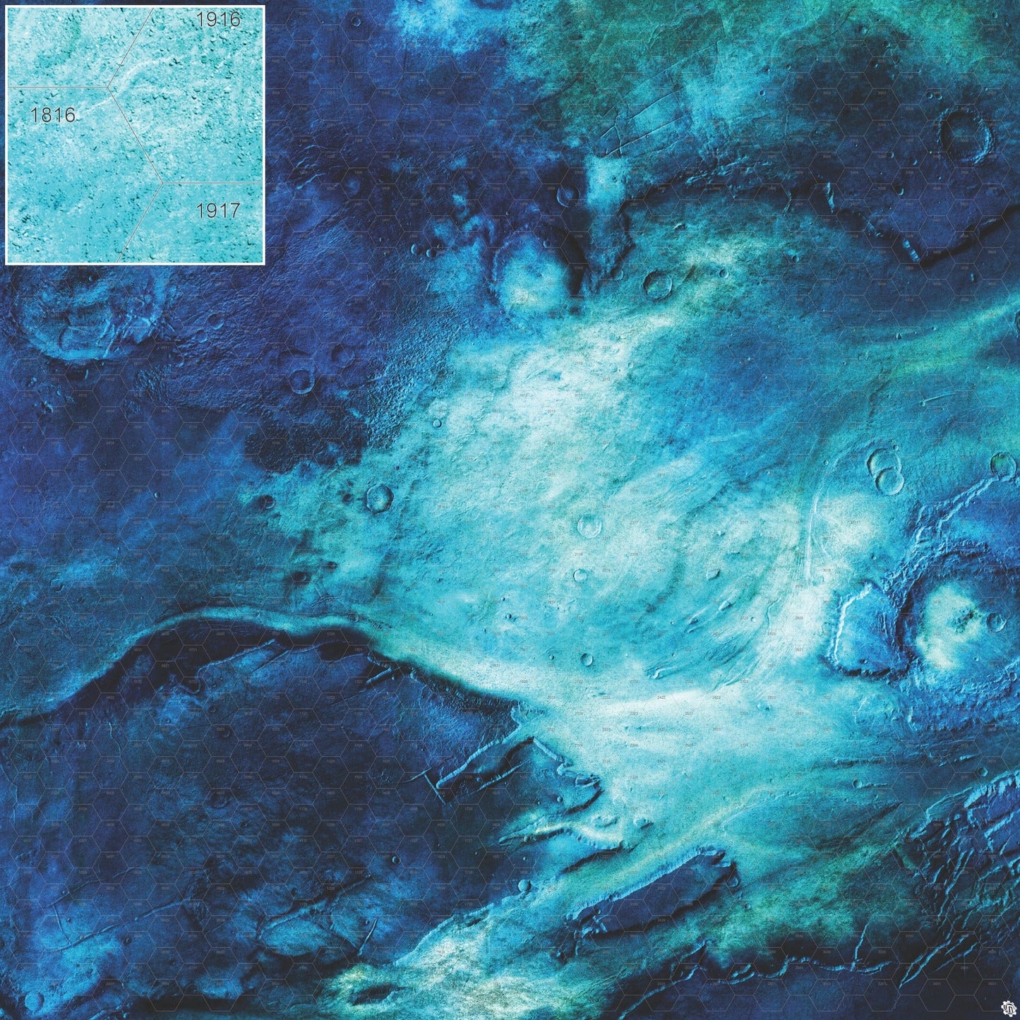 Rimecrust Frozen Tundra Play Mat - Premium Tabletop Wargaming Surface by Mats by Mars
