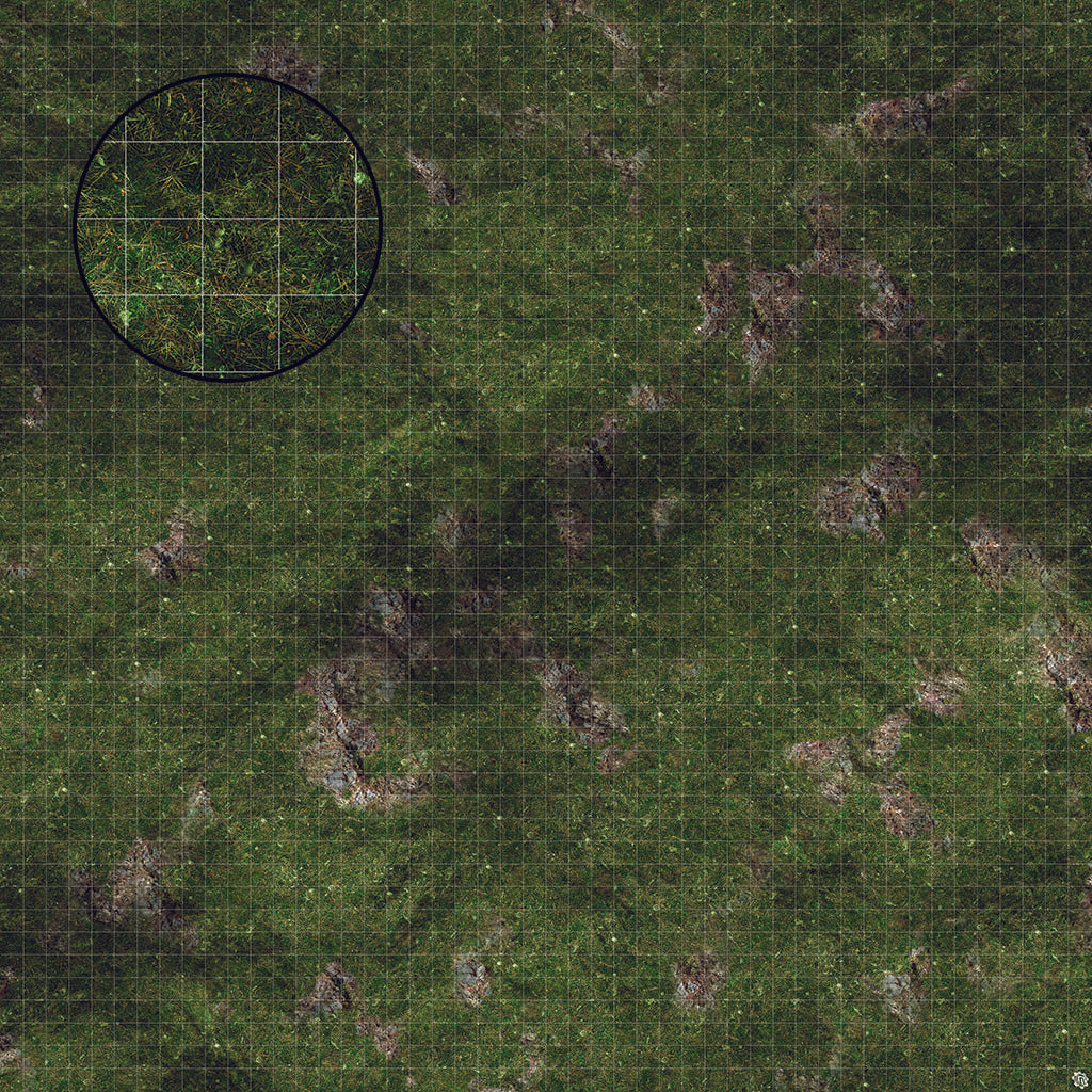 Mats by Mars: Green Hills Tabletop Wargaming Play Mat - Premium Gaming Surface