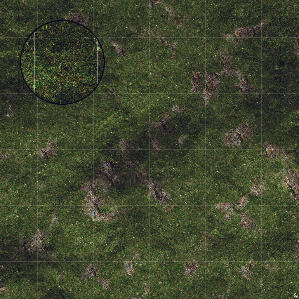 Mats by Mars: Green Hills Tabletop Wargaming Play Mat - Premium Gaming Surface