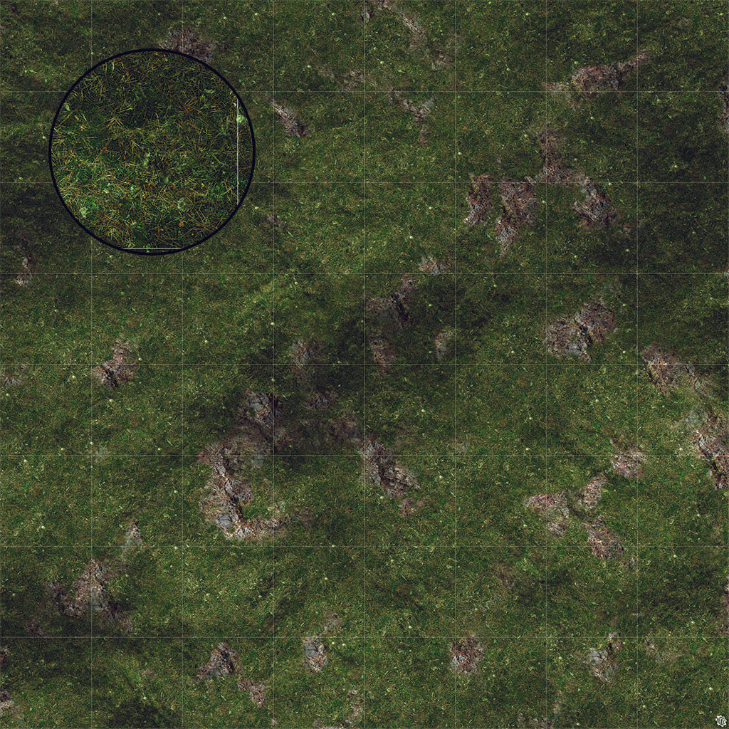 Mats by Mars: Green Hills Tabletop Wargaming Play Mat - Premium Gaming Surface