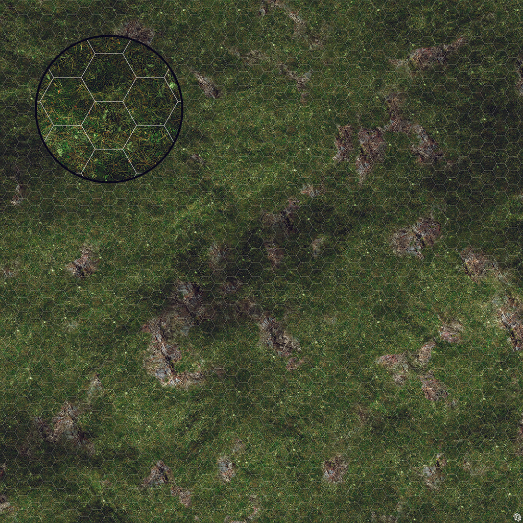 Mats by Mars: Green Hills Tabletop Wargaming Play Mat - Premium Gaming Surface