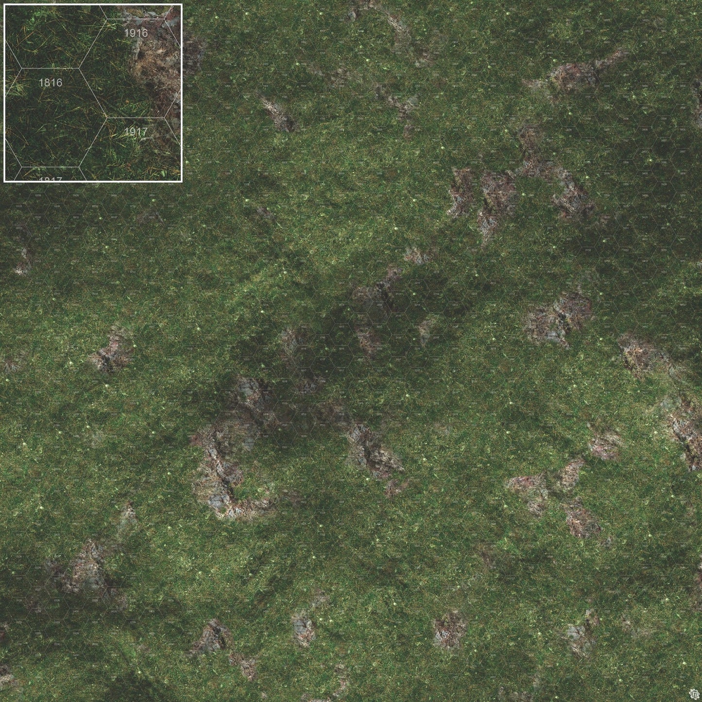 Mats by Mars: Green Hills Tabletop Wargaming Play Mat - Premium Gaming Surface
