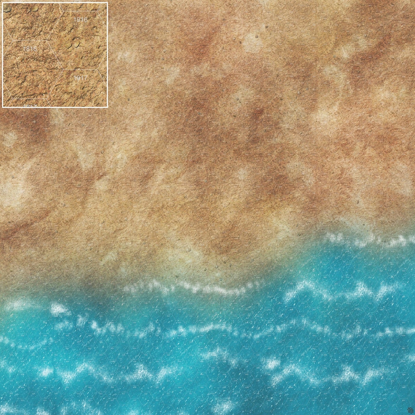 Mats by Mars: Treasure Beach Tabletop Wargaming Play Mat