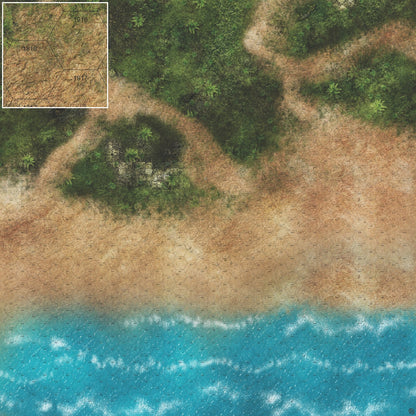 Mats by Mars: Jungle Treasure Tabletop Wargaming Play Mat