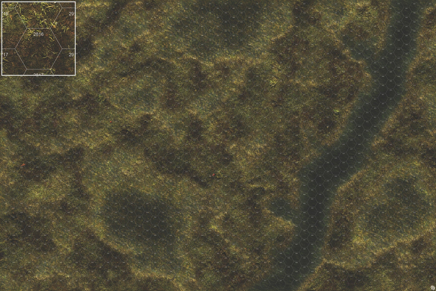 Swamplands Bog Play Mat - Premium Tabletop Wargaming Surface by Mats by Mars
